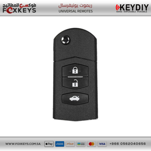 Keydiy KD Universal Flip Remote Key 3 Buttons Mazda Type B14-3