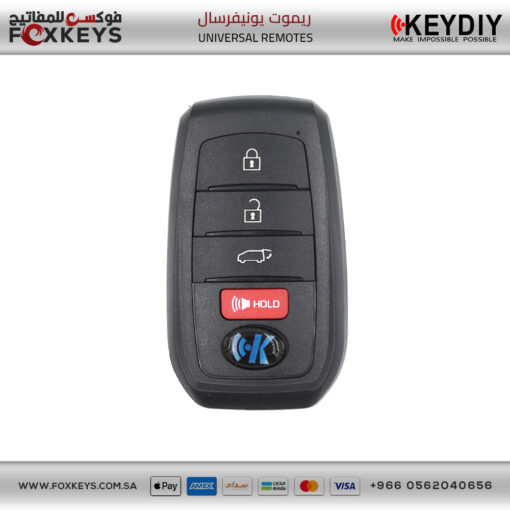 KeyDiy KD TB01-4 Toyota Lexus Universal Smart Remote Key 3+1 Buttons With 8A Transponder