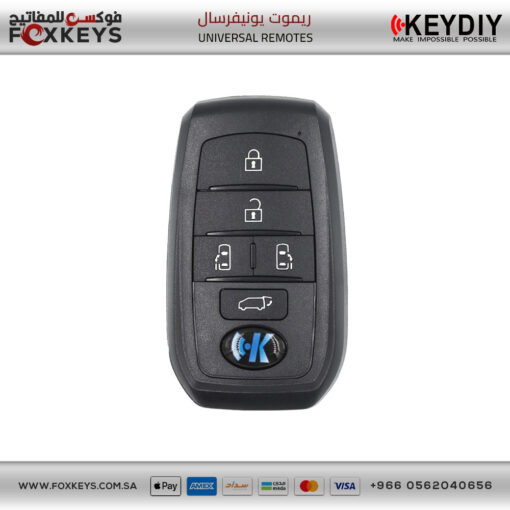 KeyDiy KD TB01-5 Toyota Lexus Universal Smart Remote Key 5 Buttons With 8A Transponder