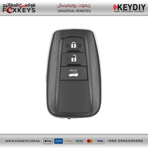 KeyDiy KD TB36-3 Toyota Lexus Universal Smart Remote Key 3 Buttons With 8A Transponder