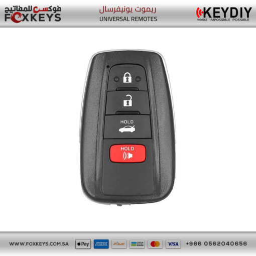 KeyDiy KD TB36-4 Toyota Lexus Universal Smart Remote Key 3+1 Buttons With 8A Transponder