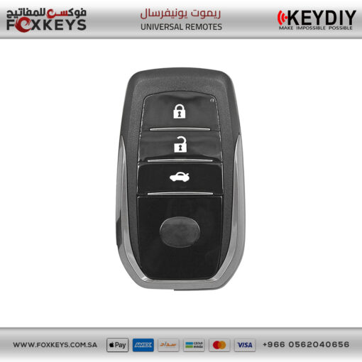 KeyDiy KD TB01 Toyota Lexus Universal Smart Remote Key 3 Buttons With 8A Transponder