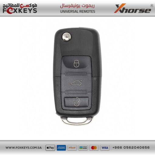 Xhorse VVDI Key Tool VVDI2 Wire Flip Remote Key 3 Buttons XKB501EN