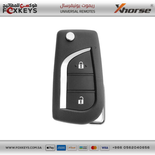 Xhorse VVDI Key Tool VVDI2 Wire Remote Key 2 Button XKTO01EN