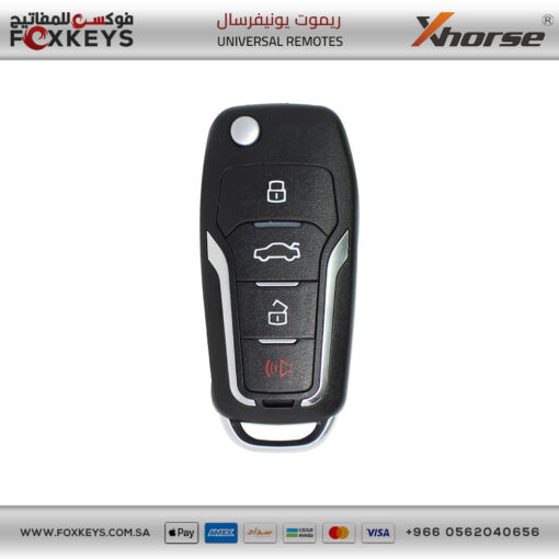 Xhorse VVDI Key Tool VVDI2 Wire Flip Remote Key 4 Buttons Ford Type XKFO01EN