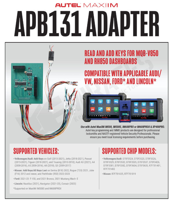 Autel MAXIIM APB131 Adapter Read And Add Keys On Select Vehicles - Image 2