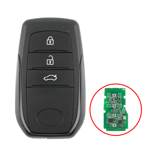 Toyota Corolla 2024 Smart Remote Key Shell 3 Buttons Black Sides BA Type