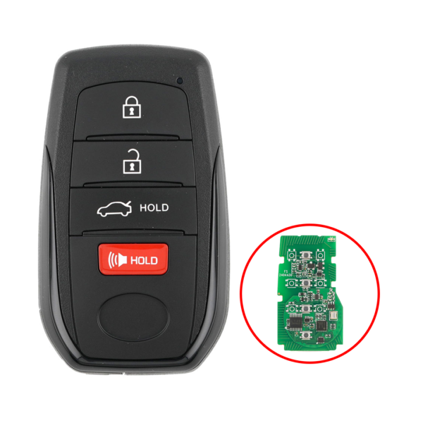 Toyota Corolla 2023 Smart Remote Key Shell 3+1 Buttons Black Sides BA Type