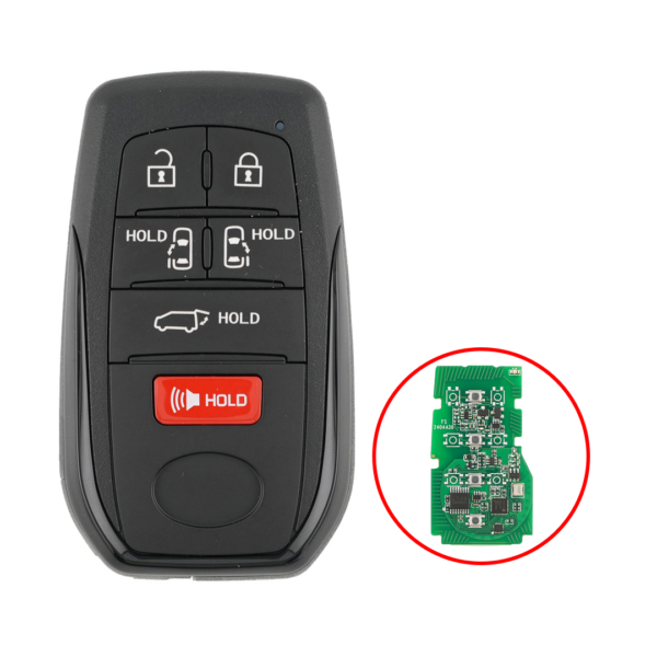 Toyota Sienna 2022 Smart Remote Key Shell 5+1 Buttons Black Sides BA Type