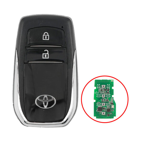 Toyota Smart Remote Key Shell 2 Buttons Chrome Sides BA Type